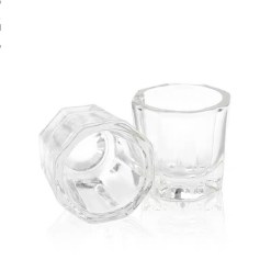 Pack 3 Vasos Vidrio Para Acrylico Manicure