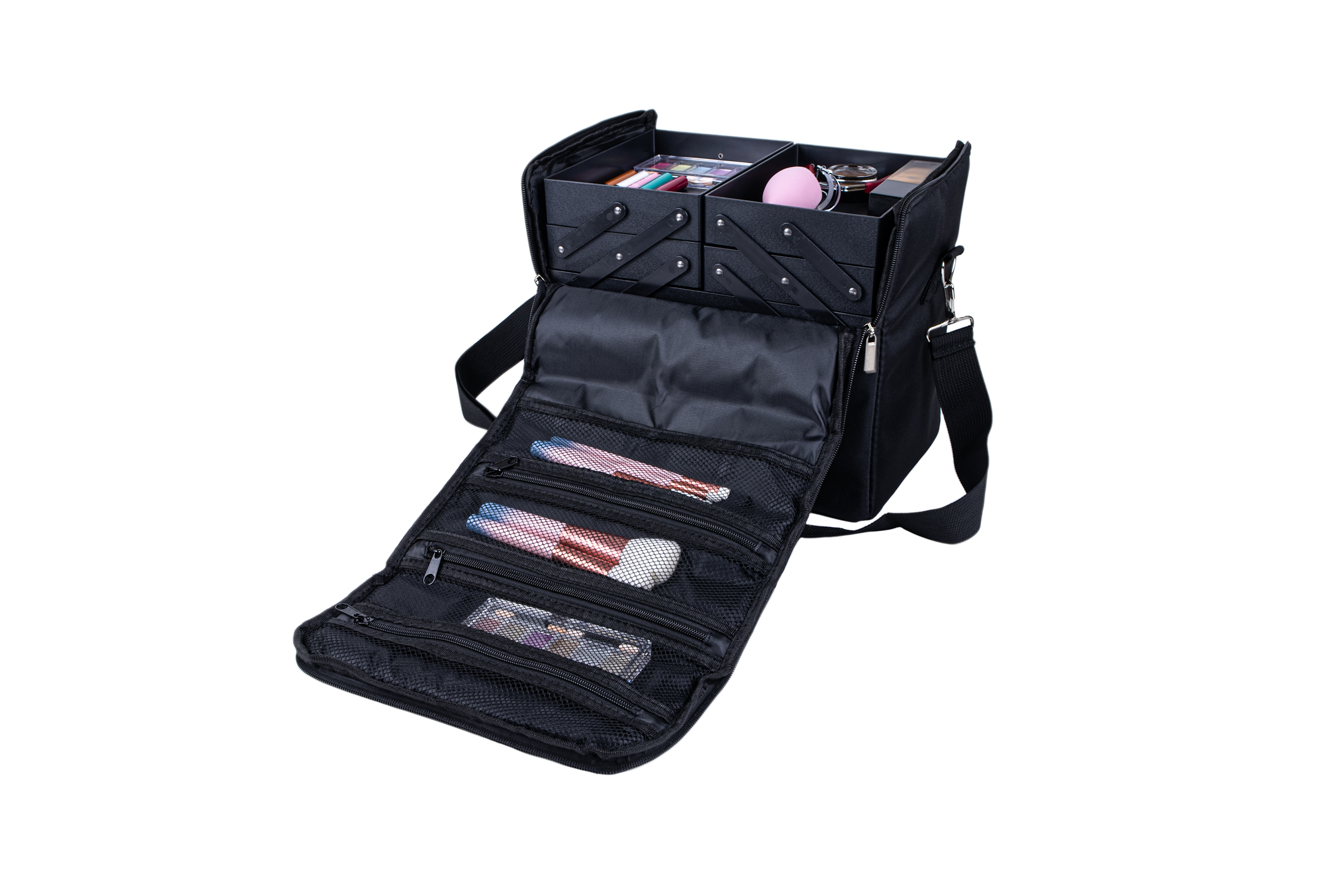Maleta Tela Portátil Para Maquillaje - Manicure Cosmetologia - Imagen 12