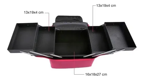 Maleta Tela Portátil Para Maquillaje - Manicure Cosmetologia - Imagen 6