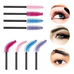 50 UND Cepillos Desechable Para Cejas Y Pestañas Extensión