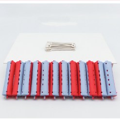 Bigudies Azul/Rojo 11mm de 12 UND