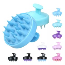 Cepillo Silicona Masajeador Cuero Cabelludo (colores Matte)