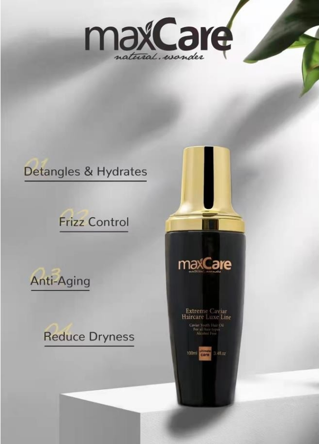 Maxcare® Aceite Premium Extreme Caviar Hair Oil 100ml - Imagen 2