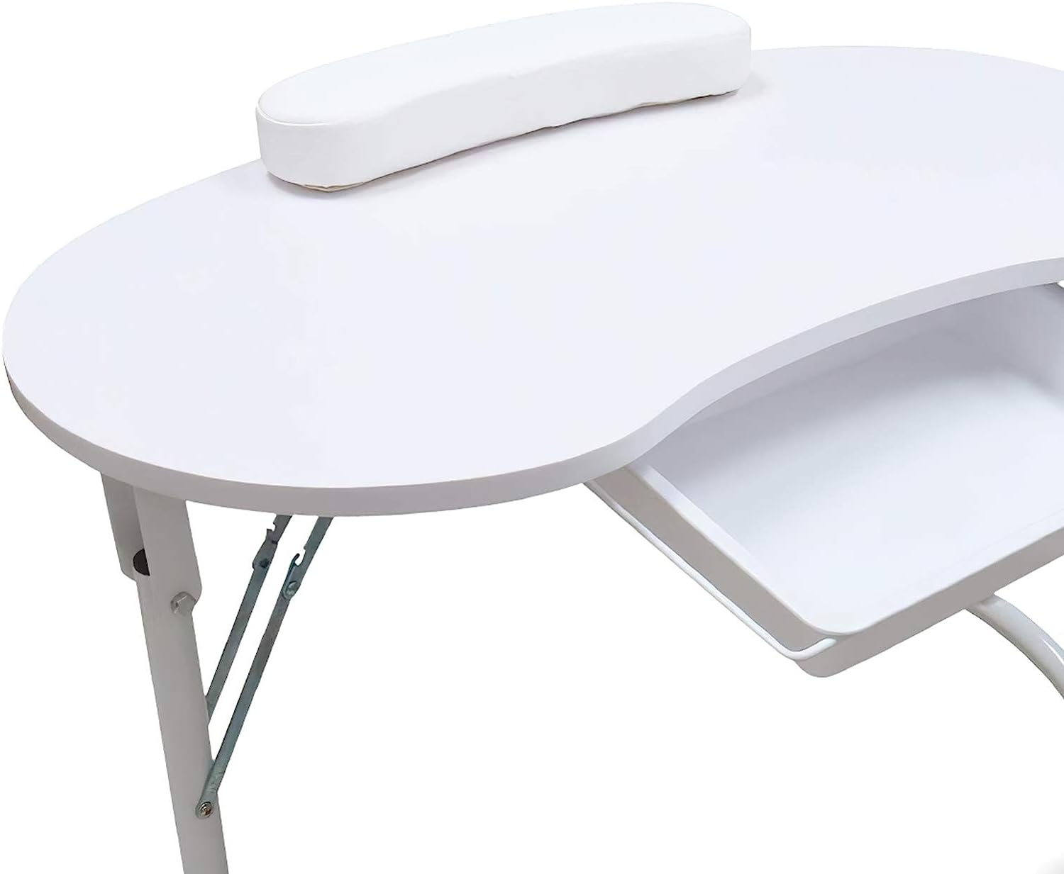 Mesa Para Manicure Modelo: Mt-001 Blanco Plegable Con Ruedas - Imagen 5