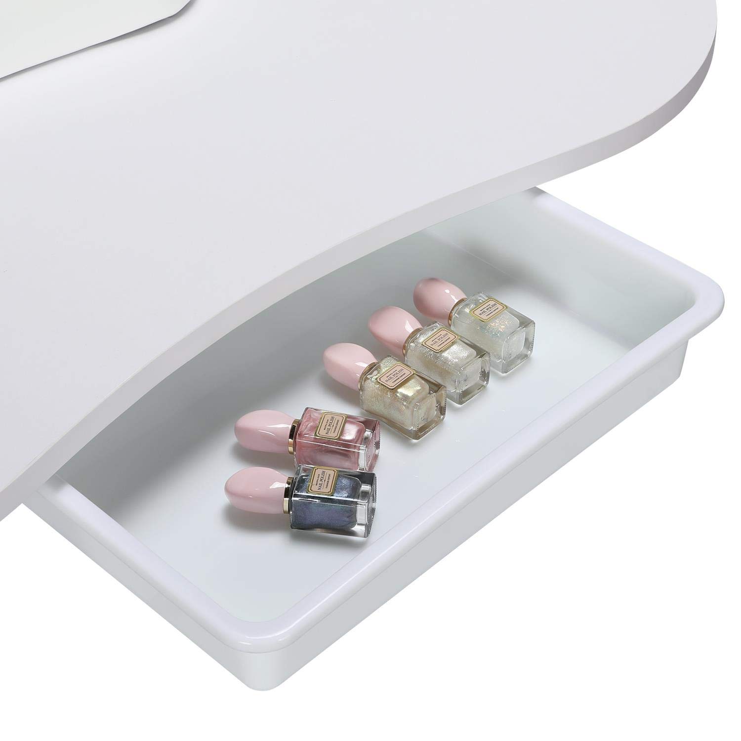 Mesa Para Manicure Modelo: Mt-001 Blanco Plegable Con Ruedas - Imagen 11