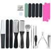 Kit Pedicure 20 En 1 Limas Para Pies Y Pedicura Limpieza