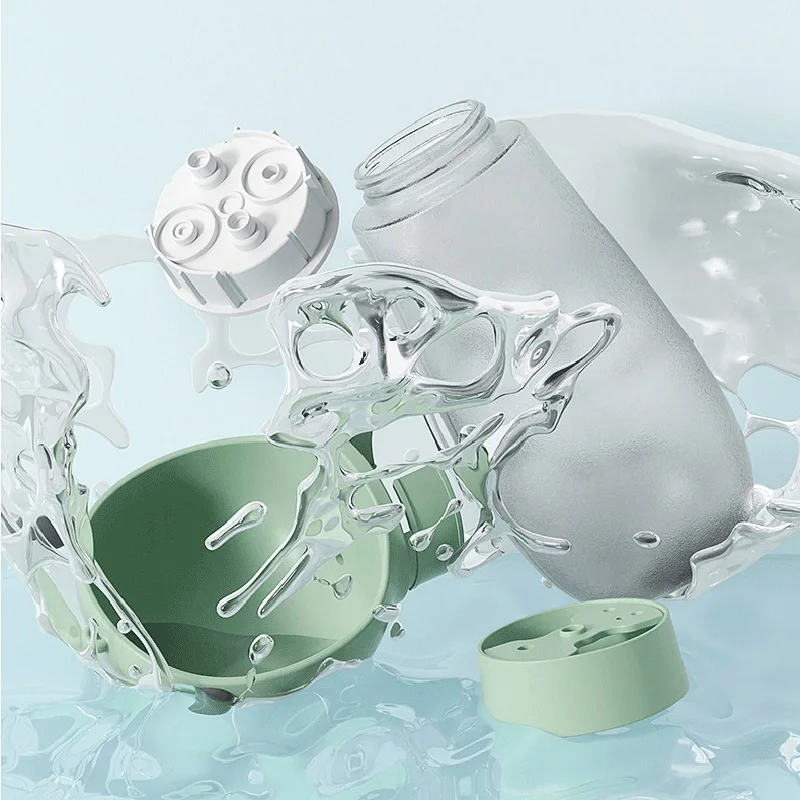 Dispensador Botella De Agua Y Alimento Portátil Para Mascota - Imagen 2