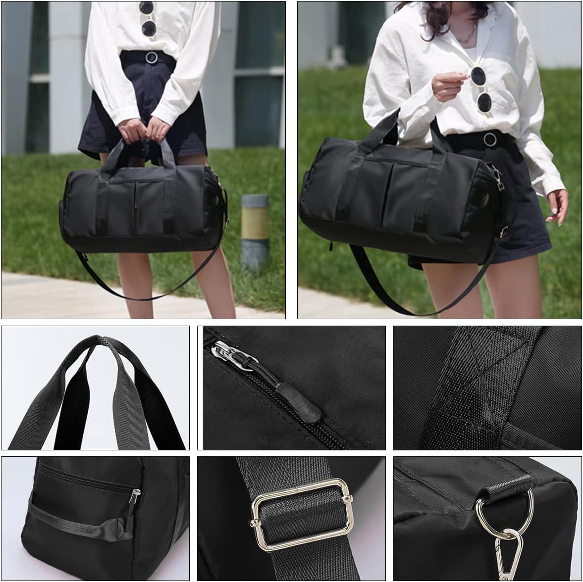 Bolso De Viaje Impermeable Maleta Travel Multiusos Negro - Imagen 9