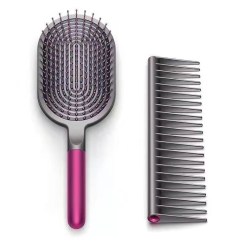 Set De Cepillo Paleta + Peineta Desenredante Anti Frizz Rosa