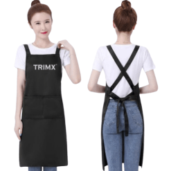 Trimx®Pechera Negra Impermeable Para Peluqueria Doble Amarre