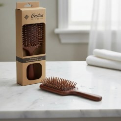 Cepillo De Pelo Bambú Masajeador Tipo Paleta Cecilia