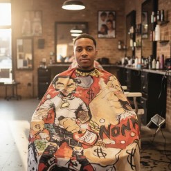 Capa Para Barberia y Peluquería 160cmx145cm