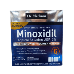 Minoxidil 5% Tratamiento Para La Perdida Del Cabello 6x60ml