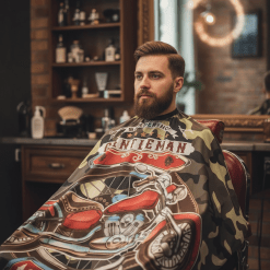 Capa Para Barberia y Peluquería 160cmx145cm (Motocicleta)