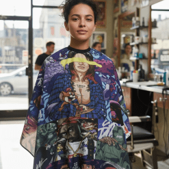 Capa Para Barberia y Peluquería 160cmx145cm (Rap)