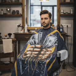 Capa Para Barberia y Peluquería 160cmx145cm (Money)
